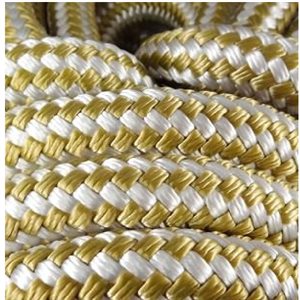 double braided polyester rope 3 / 8" with gold trace