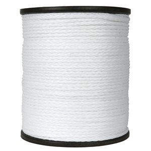 double braided polpropylene rope 1 / 4" white 
