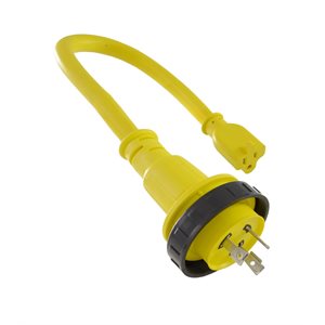 PIGTAIL ADAPTER CORD - MALE 30A to FEMALE 15A / 125V 