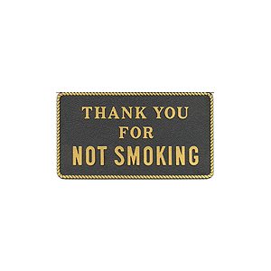 PLAQUE " NOT SMOKING"