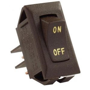 Labeled 12V On / Off Switch, Brown