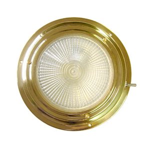 Dome Light Brass 5'' Red / White